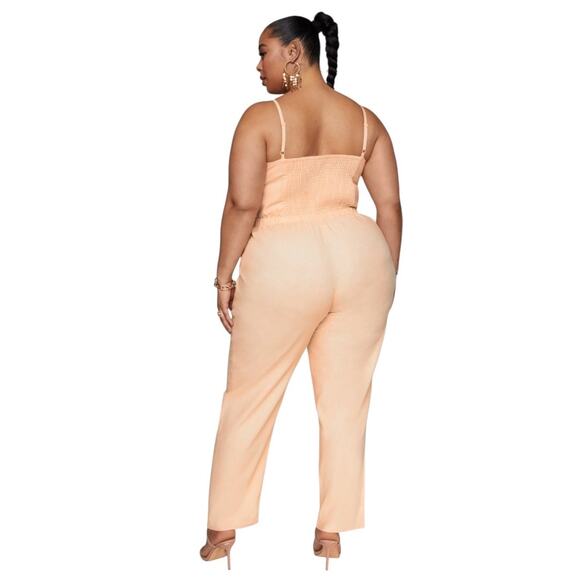 Fashion to Figure Nissa Tie-front Linen Jumpsuit NWT - 2X - Picture 5 of 6